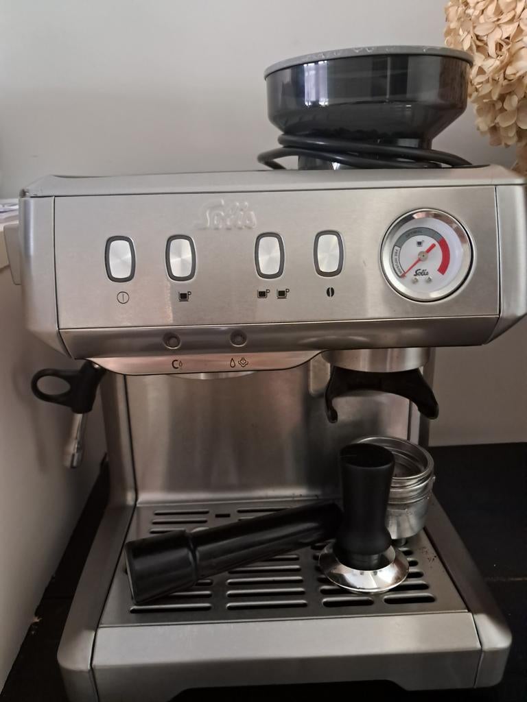 Solis 1018 espressomachine, Gebruikt, Espresso apparaat, Afneembaar waterreservoir, Koffiebonen