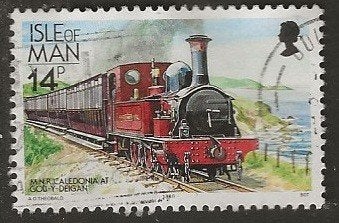 Eiland Man 67, trein, Verzenden, Gestempeld