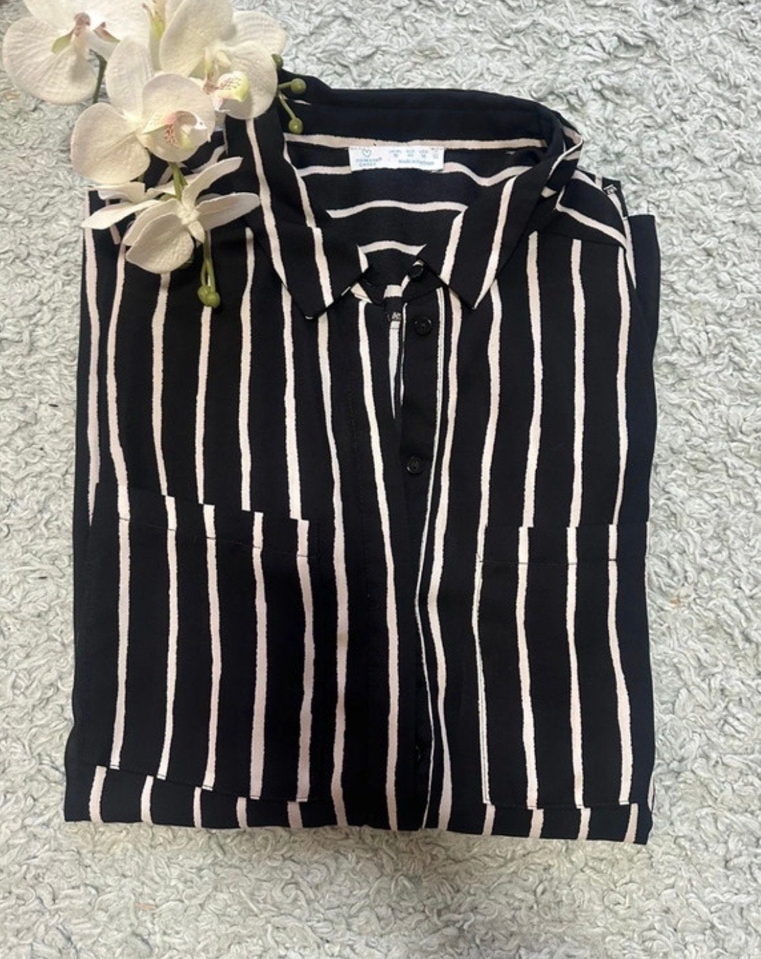 Primark gestreepte blouse zwart/wit, maat 46, Ophalen of Verzenden, Zo goed als nieuw, Maat 46/48 (XL) of groter, Zwart