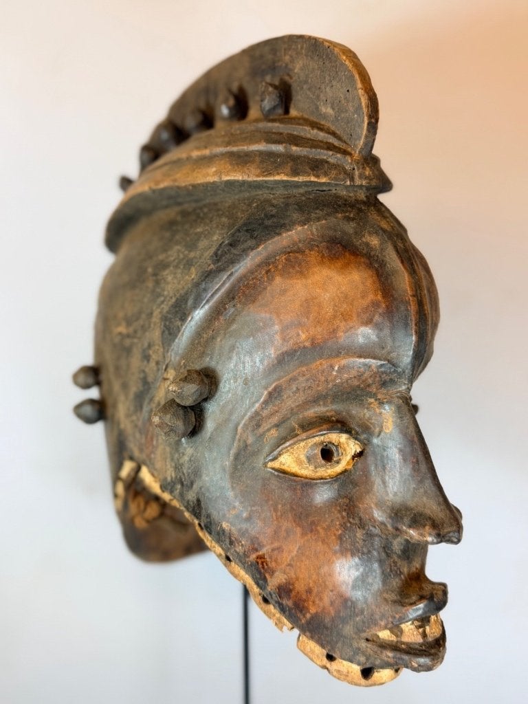 260821 Oud Afrikaans IGBO Janus helm Mask - Nigeria., Ophalen of Verzenden