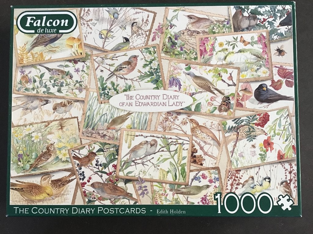 Falcon DeLuxe Vogel Puzzel The Country Diary Postcards 1000, Ophalen of Verzenden, 500 t/m 1500 stukjes, Zo goed als nieuw, Legpuzzel