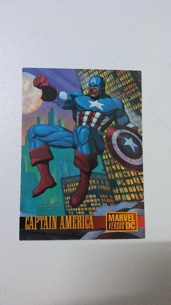 Batman vs. Captain America Marvel DC promo kaartje kaart, Verzamelen, Ophalen of Verzenden, Zo goed als nieuw, Foto of Kaart