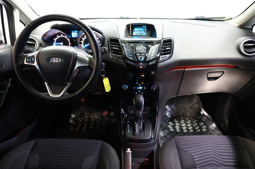 Ford Fiesta 1.0 EcoBoost Titanium AUT BLUET STOELVW ECC LED, Electronic Stability Program (ESP), Gebruikt, Zwart, Wit