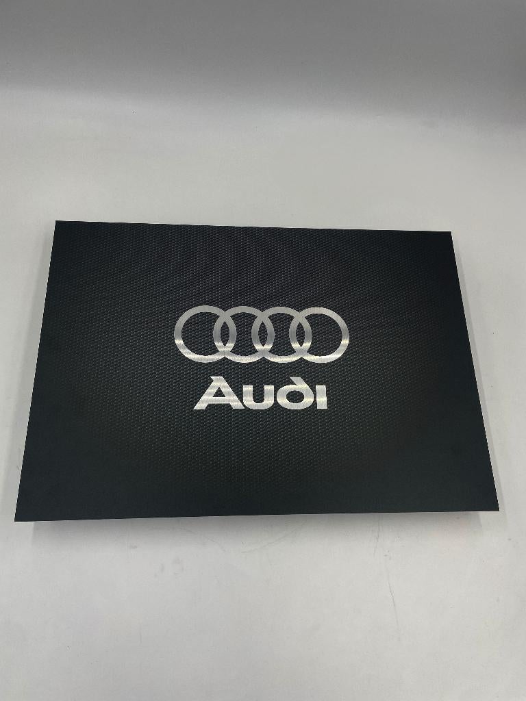 Reclamebord Audi logo, aluminium, carbonlook, 57x40cm, Ophalen of Verzenden, Nieuw, Reclamebord