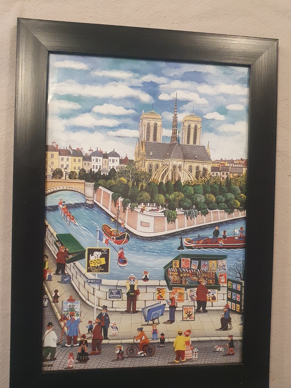 Vintage Bin Kashiwa kunstprint – Parijs / Notre-Dame (1984), Ophalen