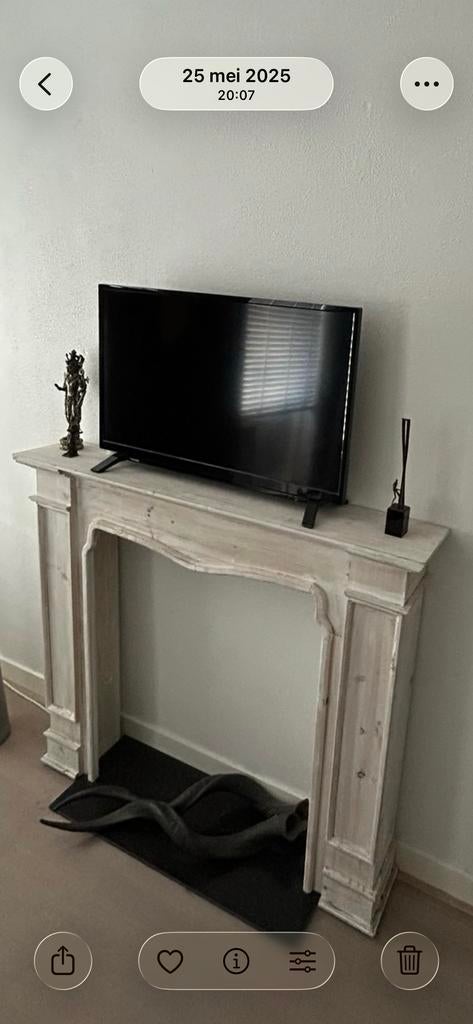 Decoratieve houten voorzet haard, Ophalen, Zo goed als nieuw, Vrijstaande haard, Overige soorten