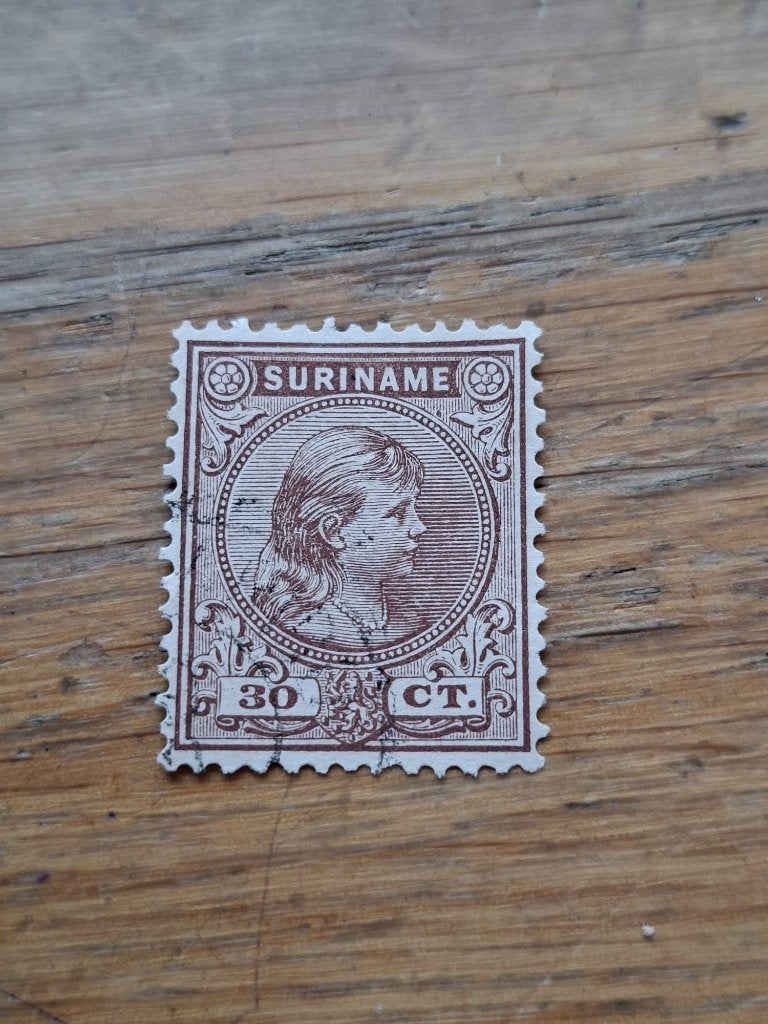 suriname gestempeld nr 28, Ophalen of Verzenden, Gestempeld