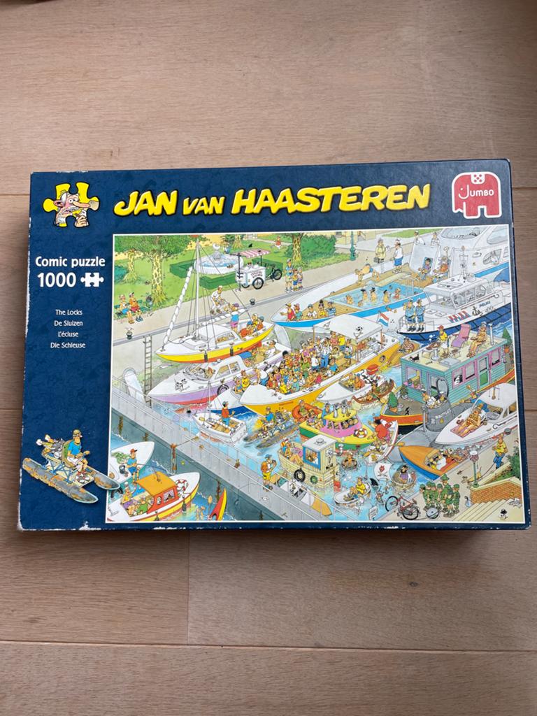 Jan van Haasteren De Sluizen 1000 stukjes, Ophalen, 500 t/m 1500 stukjes, Gebruikt, Legpuzzel