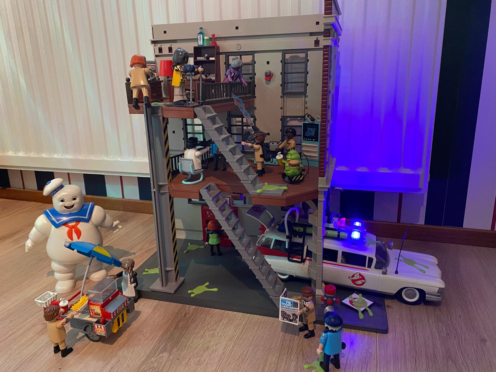 Playmobil Ghostbusters auto huis hotdog, Ophalen of Verzenden, Gebruikt