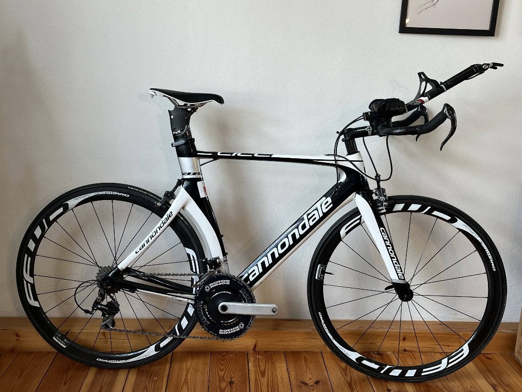Cannondale Slice triatlon/tijdritfiets – 56cm– carbon wielen, Overige merken, 28 inch, Gebruikt, Carbon