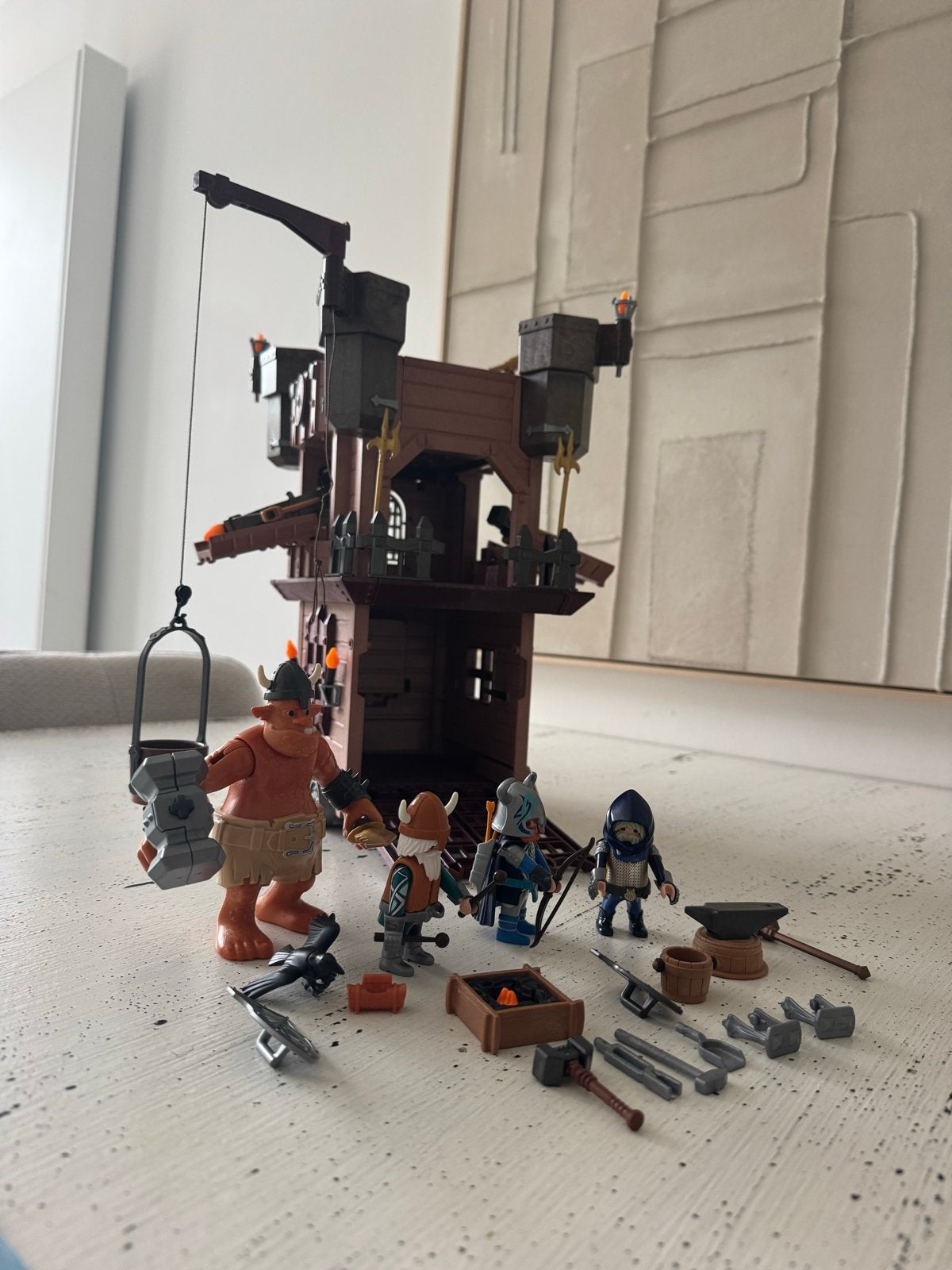 Playmobil 9340 Reuzenkasteel met Trol - Knights, Gebruikt, Complete set, Ophalen of Verzenden, Kasteel/Fort