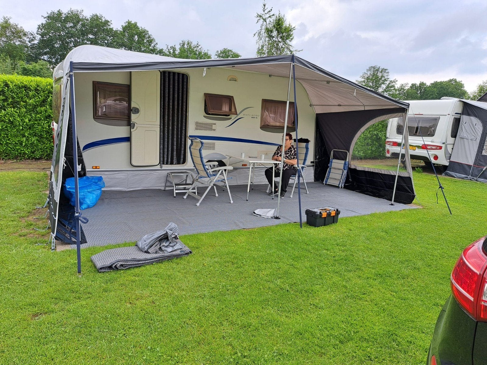 Dorema Luifel voor caravan  - Maat 13. Incl. stalen frame, Ophalen, Gebruikt, Polyester, Overige merken