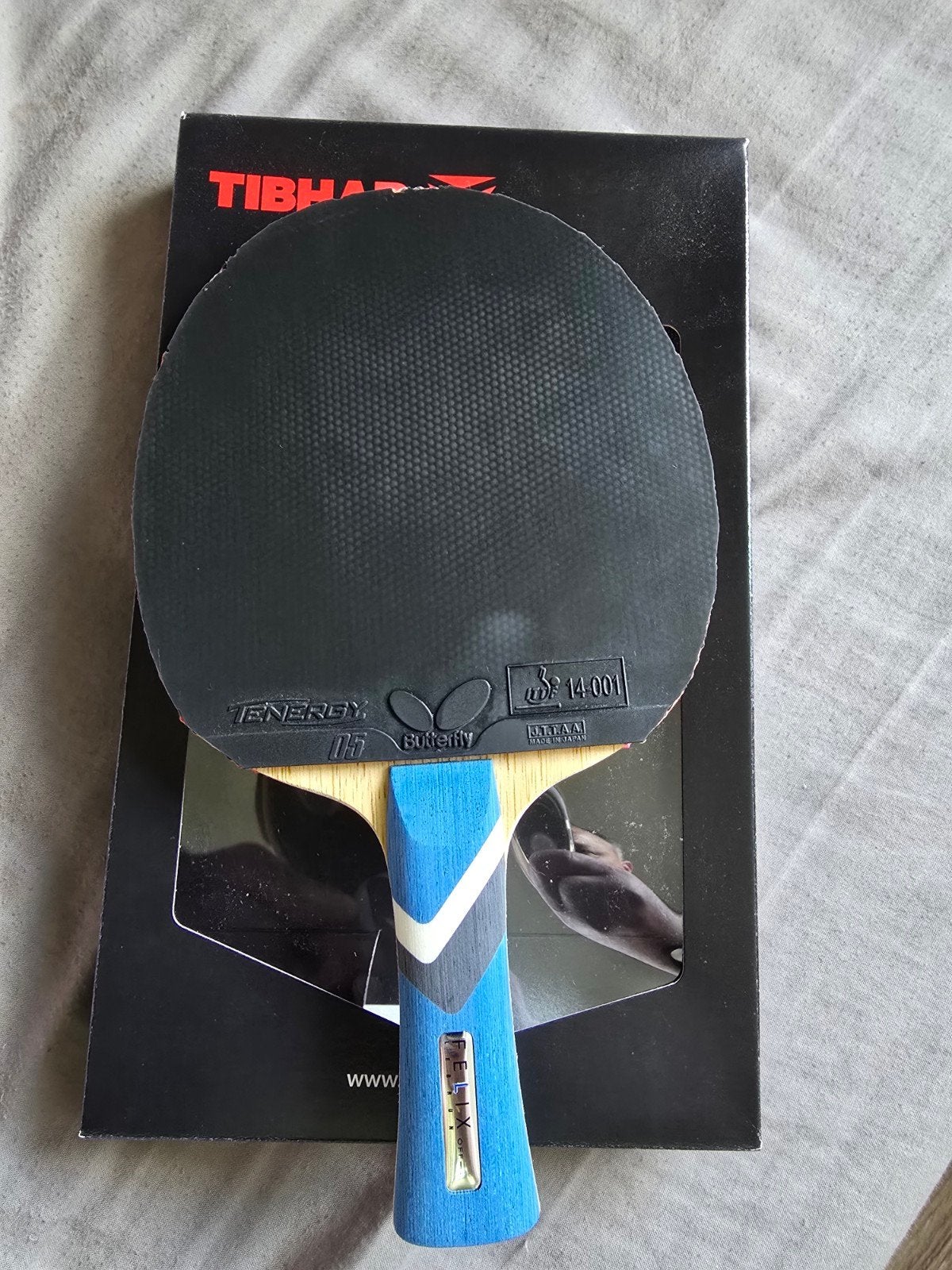Tibhar  FELIX LEBRUN OFF-, Sport en Fitness, Tafeltennis, Ophalen of Verzenden, Zo goed als nieuw, Net, Batje(s) of Balletje(s)