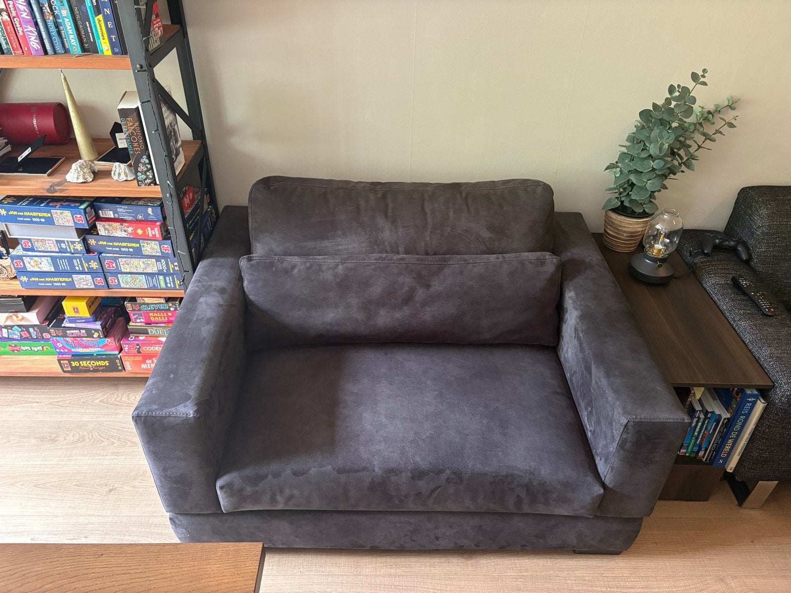 Antreciete loveseat bank, Ophalen, 100 tot 125 cm, Tweepersoons, Zo goed als nieuw