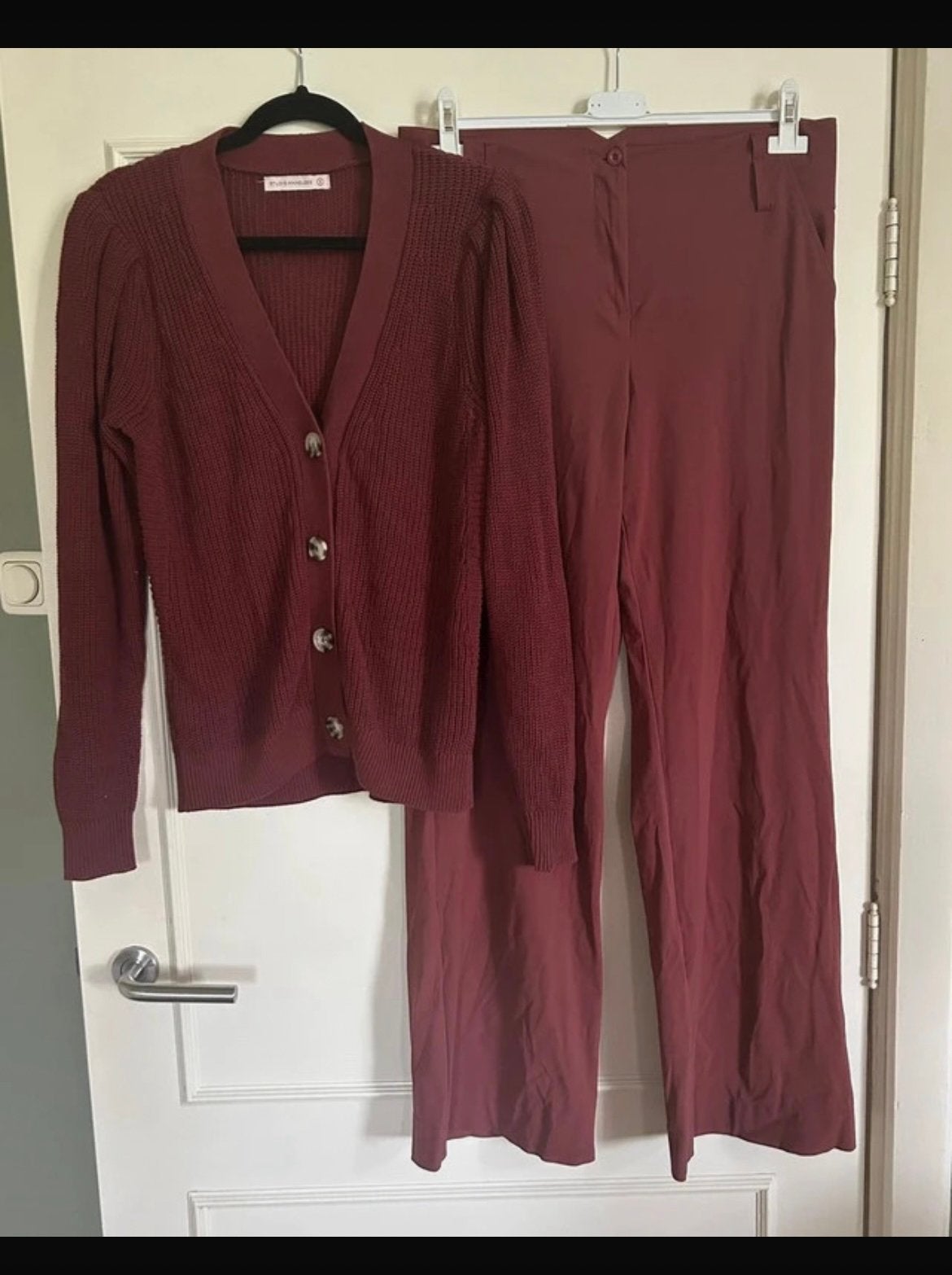 Wijnrode Studio Anneloes wide leg brork en vest S, Verzenden, Zo goed als nieuw, Maat 36 (S), Lang