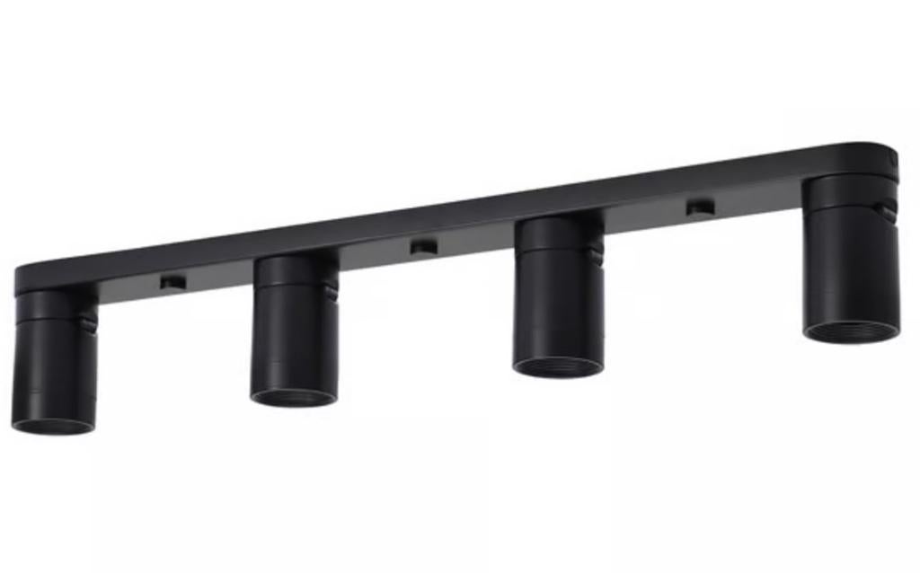 IKEA Nymane Spots inclusief lichtbron - Zwart, 4-lichts, Huis en Inrichting, Ophalen, Gebruikt, Metaal of Aluminium, Led