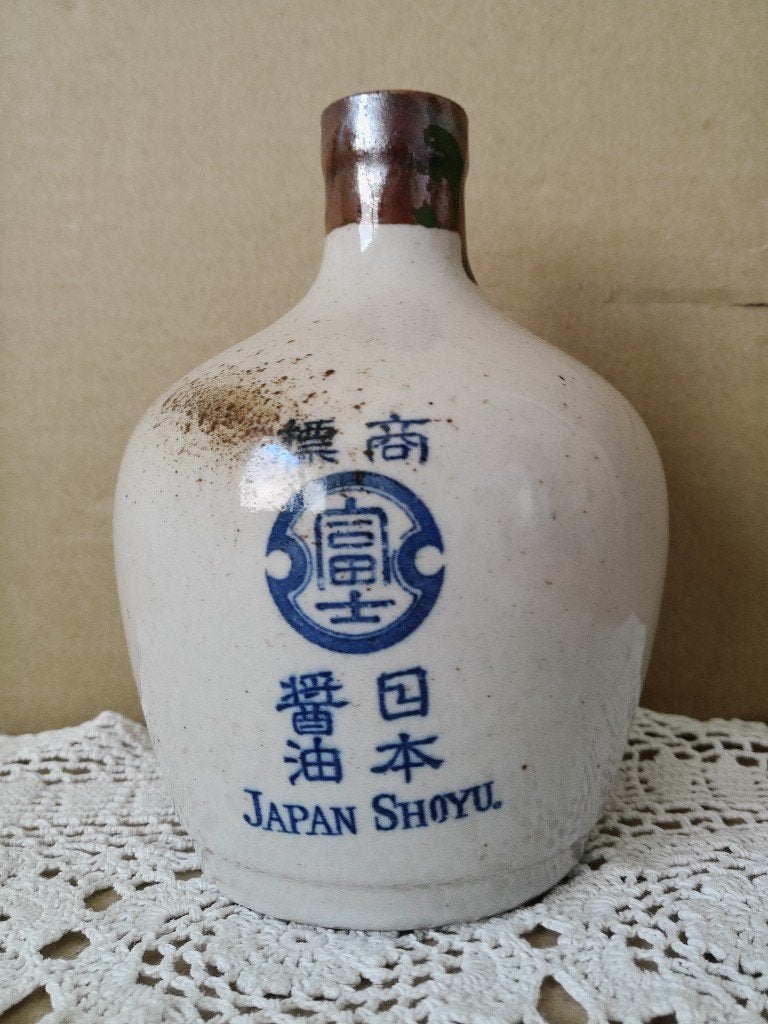 Vintage Japanse kan sojafles sojakan Japan Shoyu 14cm 1970, Ophalen of Verzenden