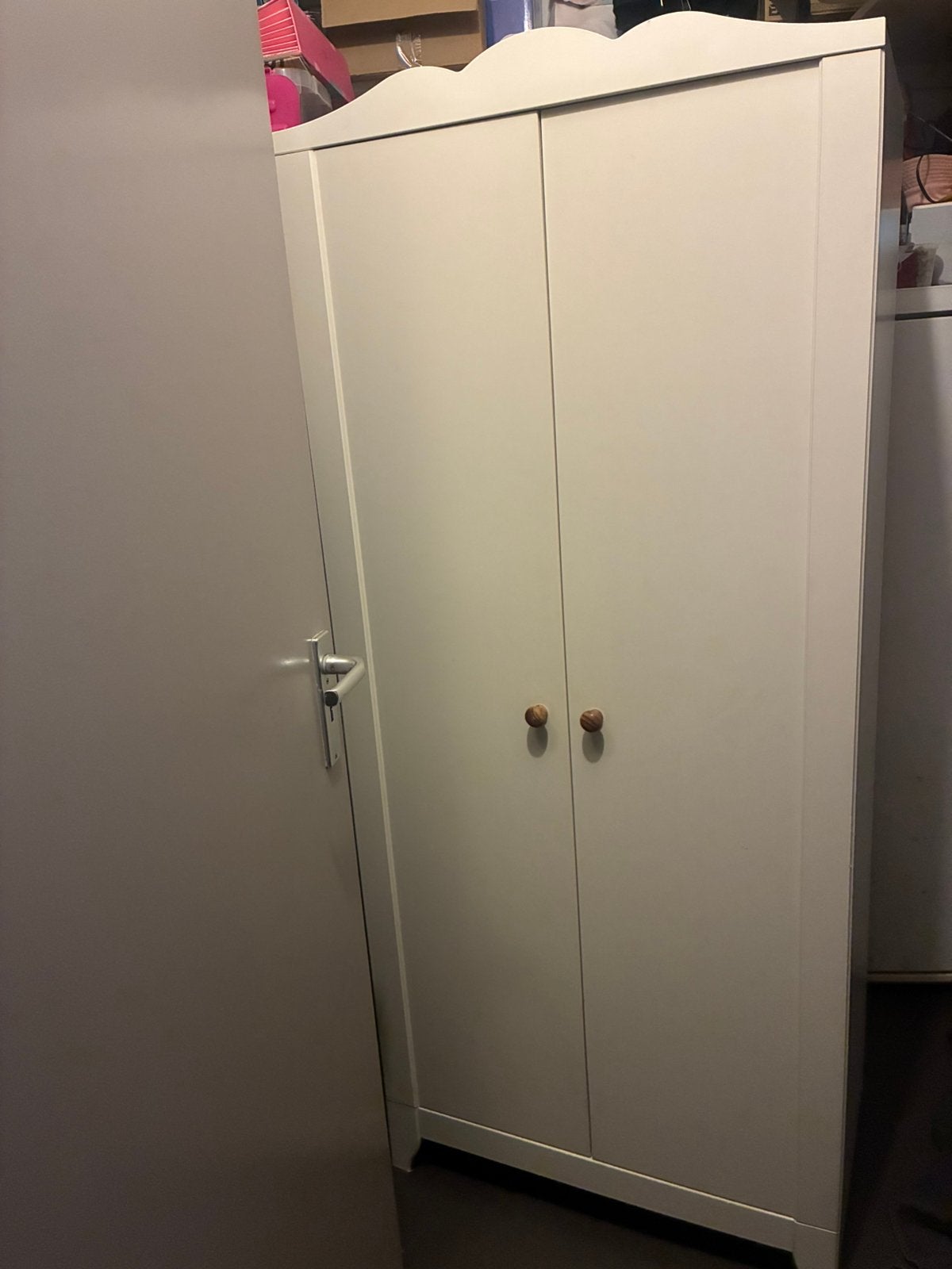 Witte kinderkleding kast L75cm x B50cm x H170cm. Super staat, Met deur(en), Zo goed als nieuw, 150 tot 200 cm, 50 tot 75 cm
