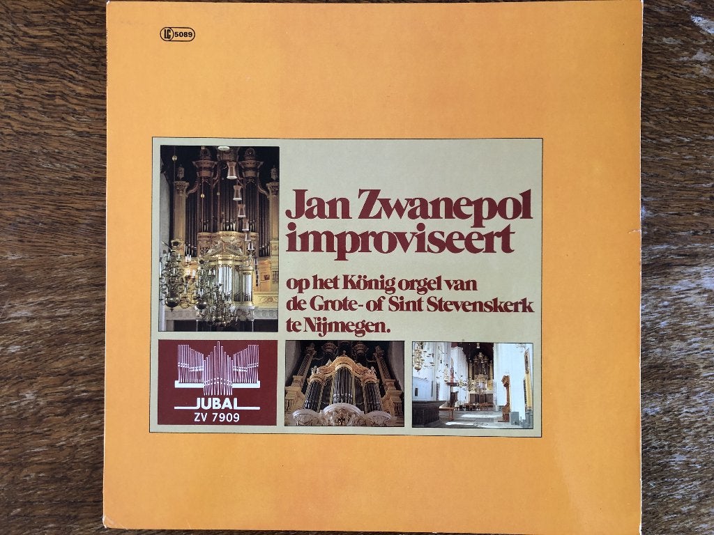 Jan Zwanepol improviseert op het König orgel St Stevenskerk, LP, Gebruikt, Overige componisten, Ophalen of Verzenden