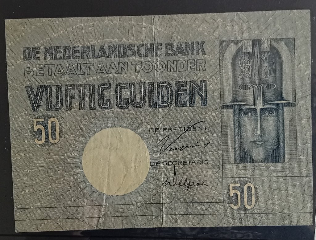 50 gulden 1929  96-1B, Ophalen of Verzenden, 50 gulden, Los biljet