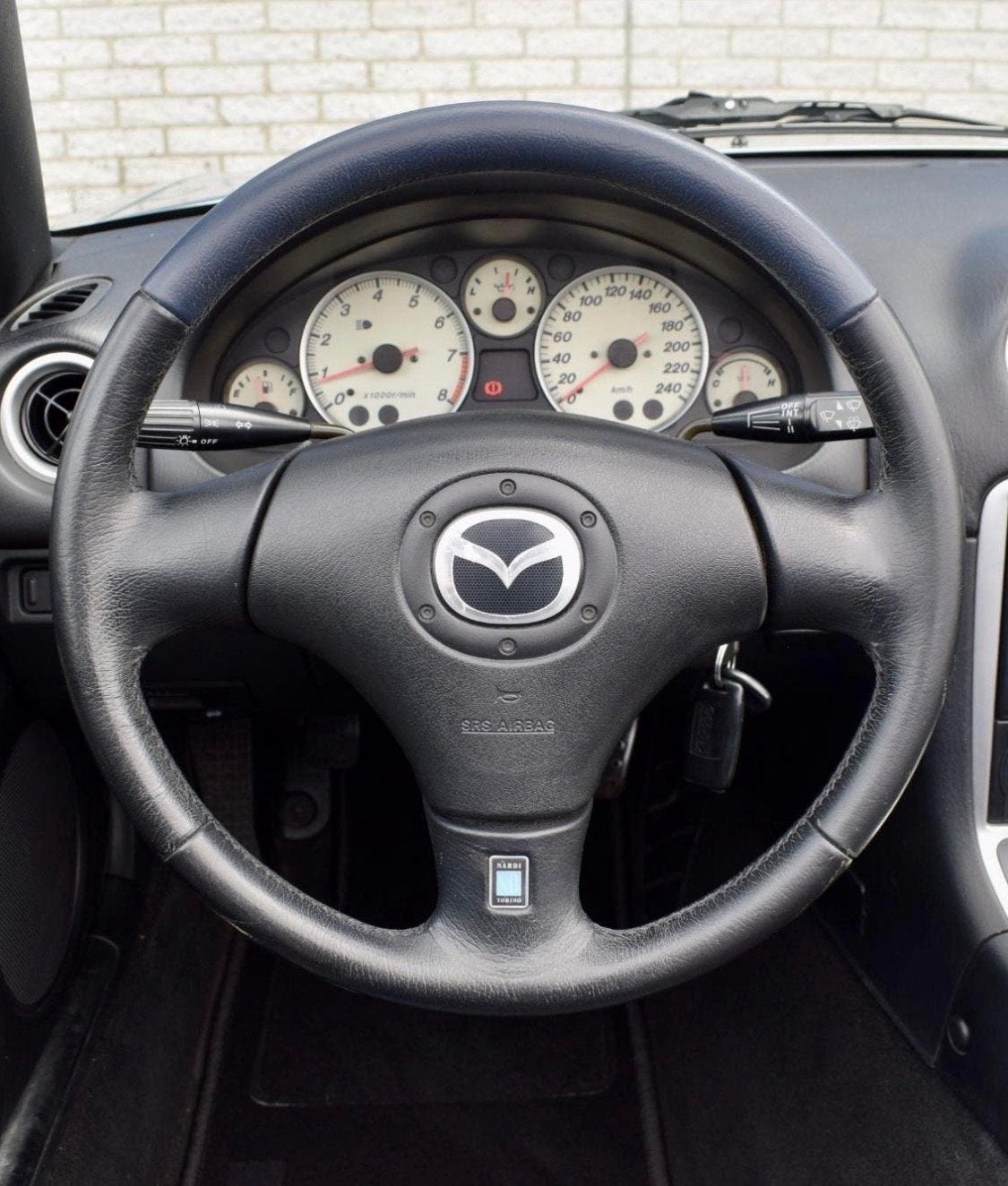 Lederen stuur compleet Mazda MX-5 NBFL (1998-2005), Auto-onderdelen, Ophalen of Verzenden, Gebruikt, Mazda