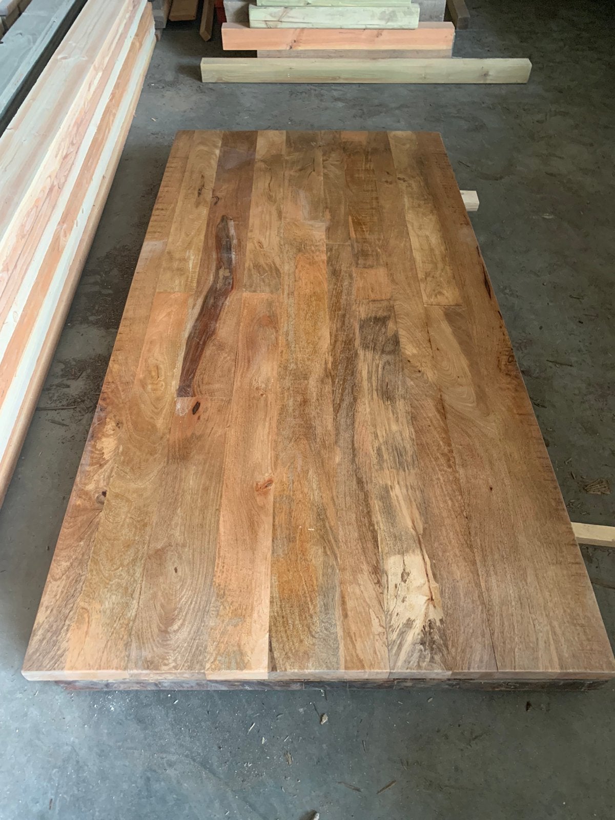 Mango eettafelblad 200 x 100 cm massief nieuw, Ophalen, Koopmans HH, 100 tot 150 cm, Hofstede 1 Lienden