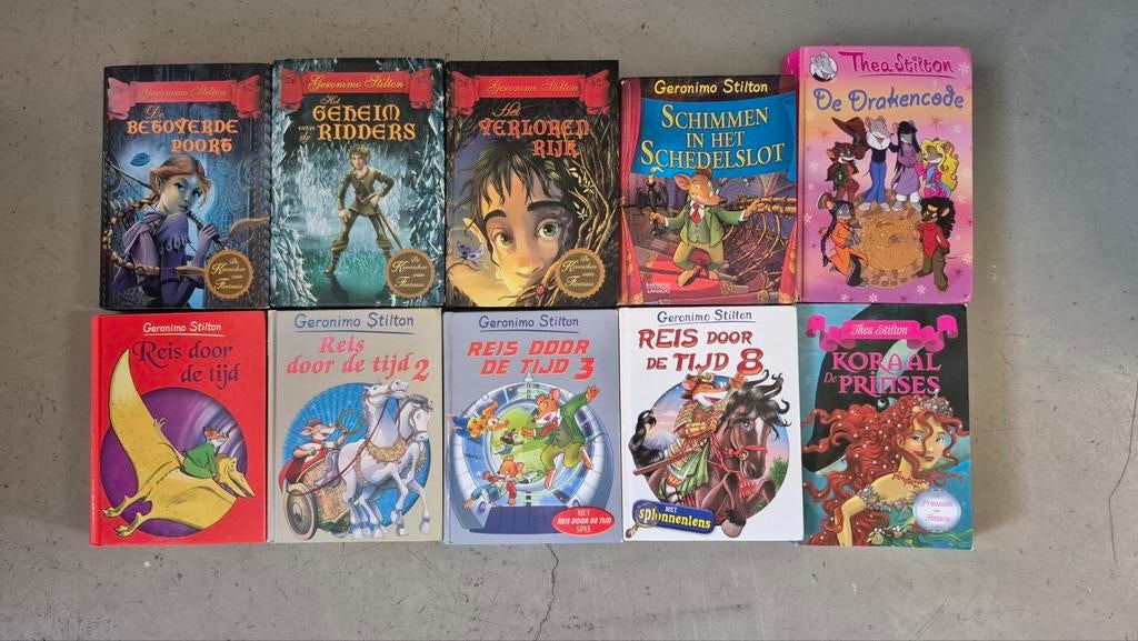 Geronimo Stilton & Thea Stilton boekenpakket (10 boeken), Ophalen of Verzenden, Gelezen