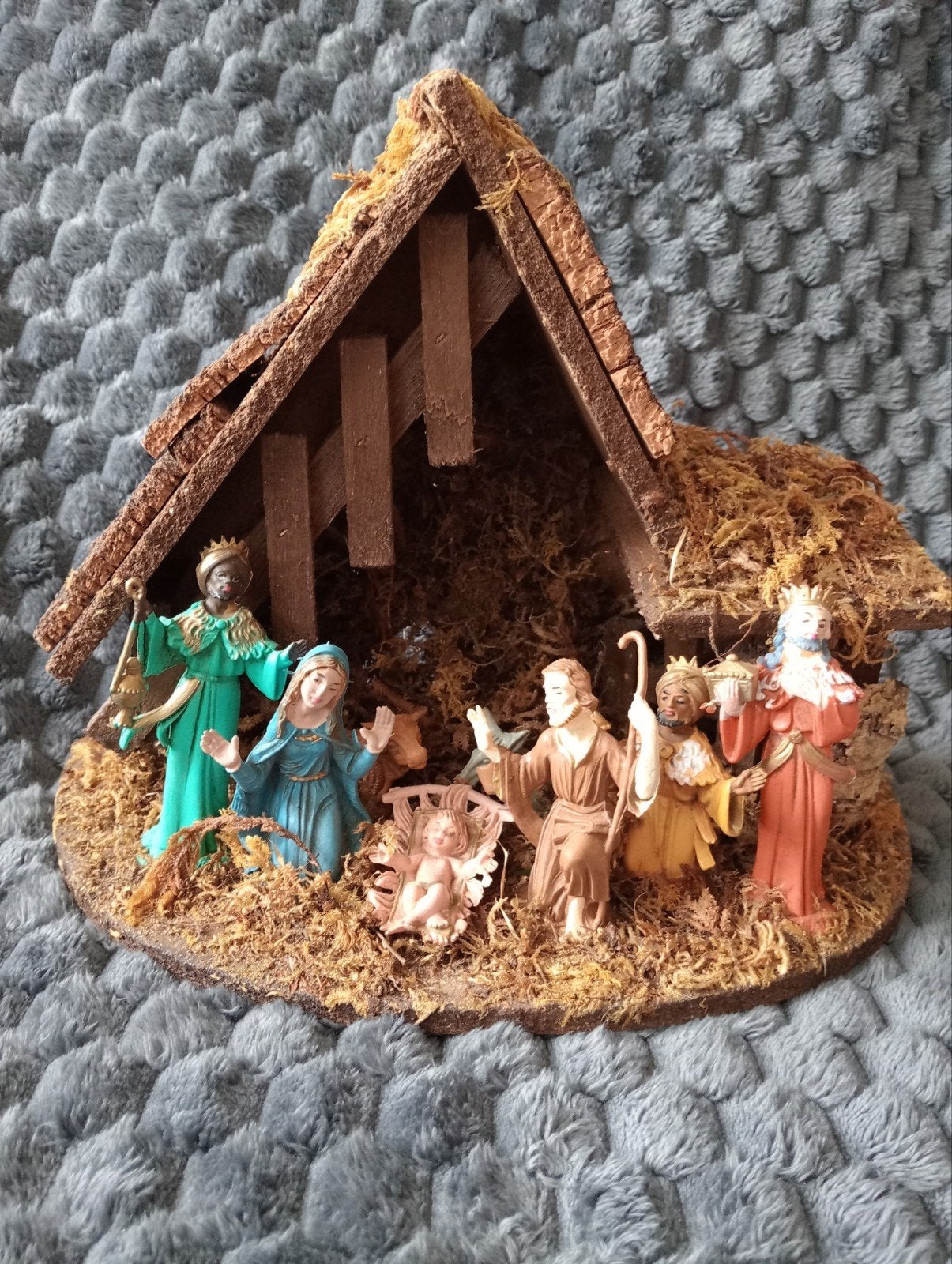 Zeer oude kerststal - 52 jaar oud - made in Italy - Kerstmis, Diversen, Ophalen of Verzenden, Gebruikt