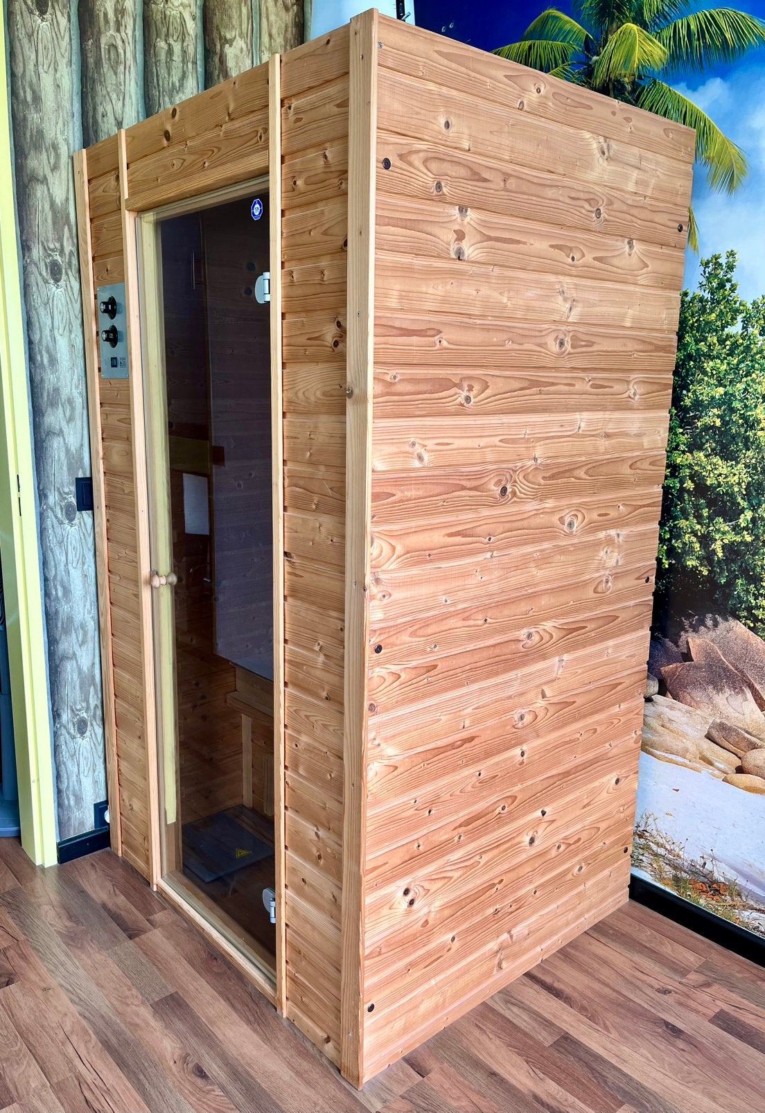 Infrarood sauna cabine 110x95 cm met keramische stralers, Ophalen, Zo goed als nieuw, Complete sauna