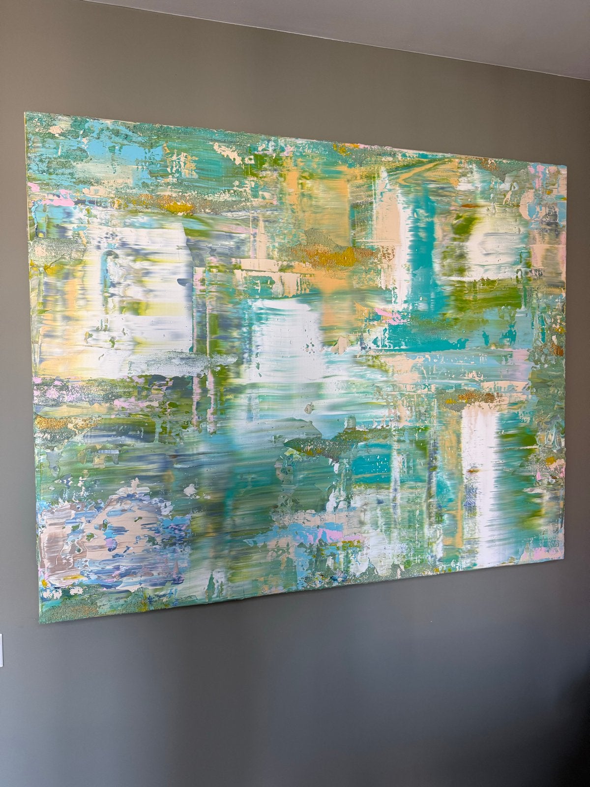 Lynn Spoor te koop ‘Green Oasis’ schilderij uit 2022, Ophalen