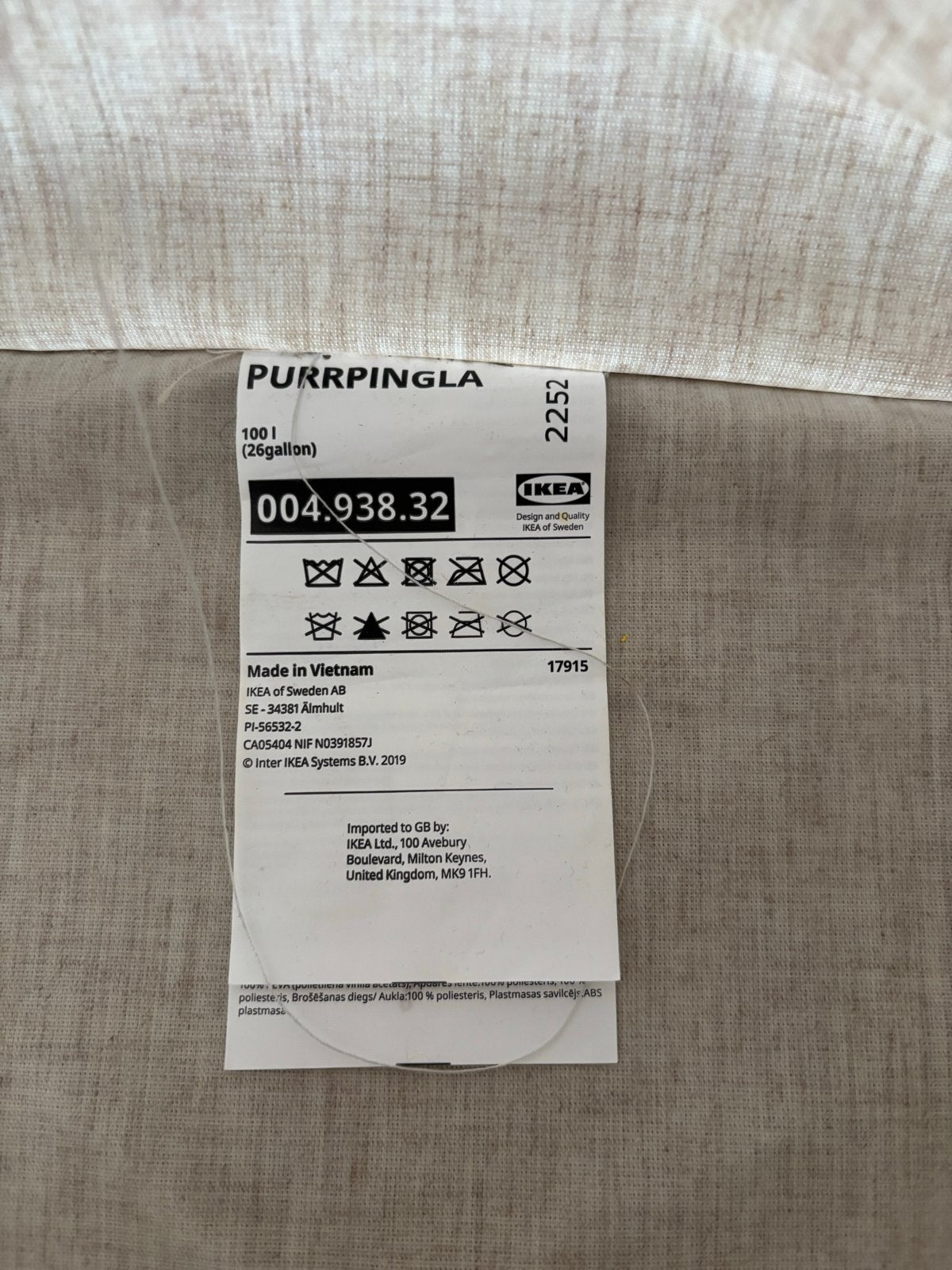 IKEA PURRPINGLA Wasmand - 100L, Ophalen, Zo goed als nieuw