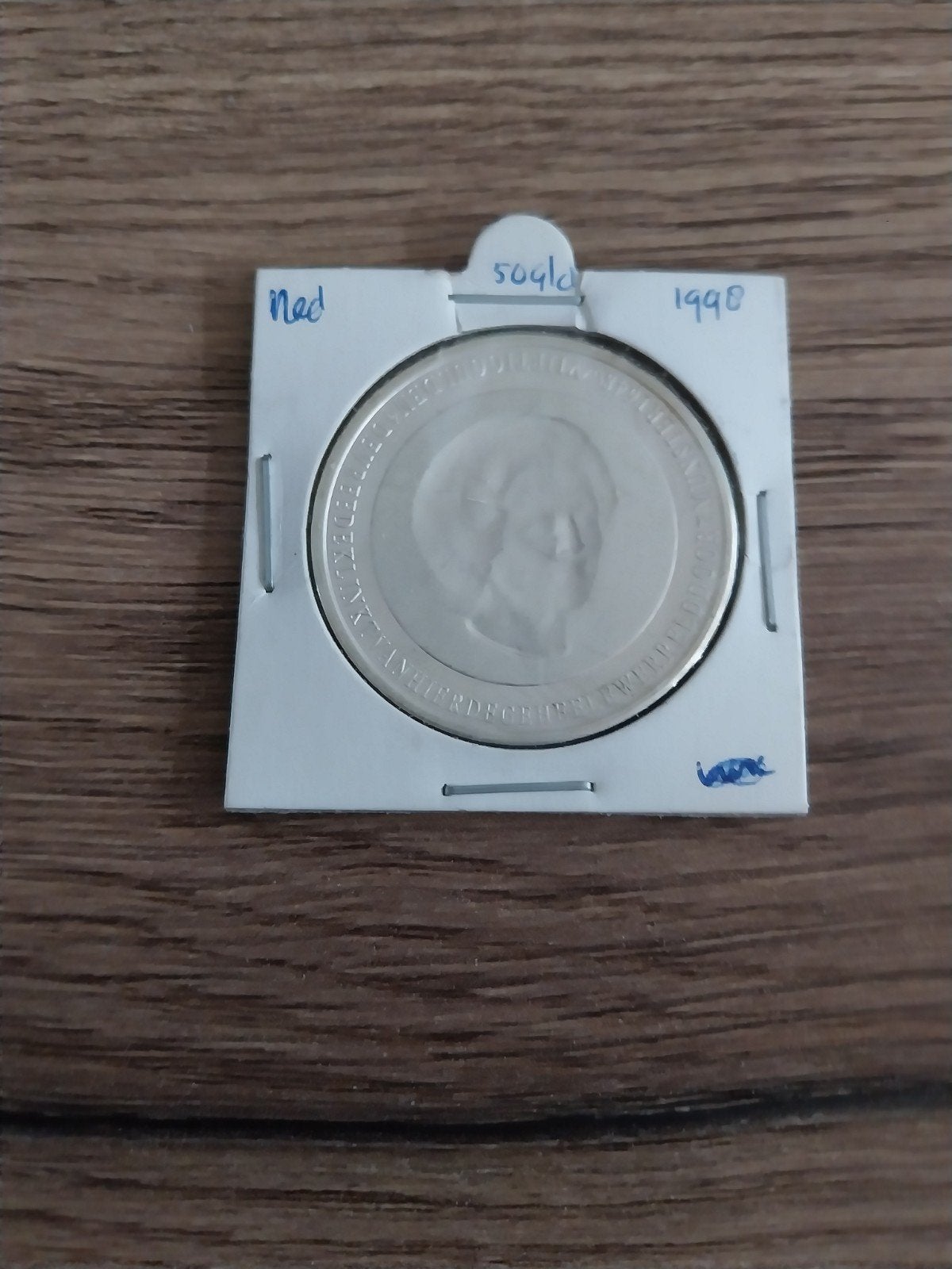 Zilveren 50 Gulden Munt Nederland 1998 Koningin Beatrix, Koningin Beatrix, Zilver, Ophalen of Verzenden, Losse munt