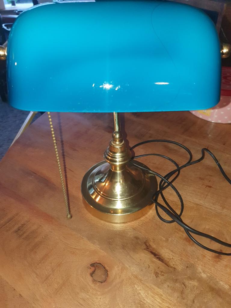 Mooie vitage Bankierslamp, Antiek en Kunst, Curiosa en Brocante, Ophalen