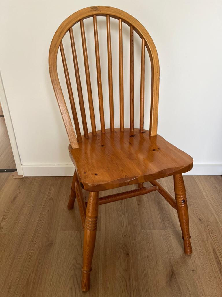 Eetkamerstoel Hout | Windsor Stijl, Ophalen, Gebruikt, Bruin, Eén