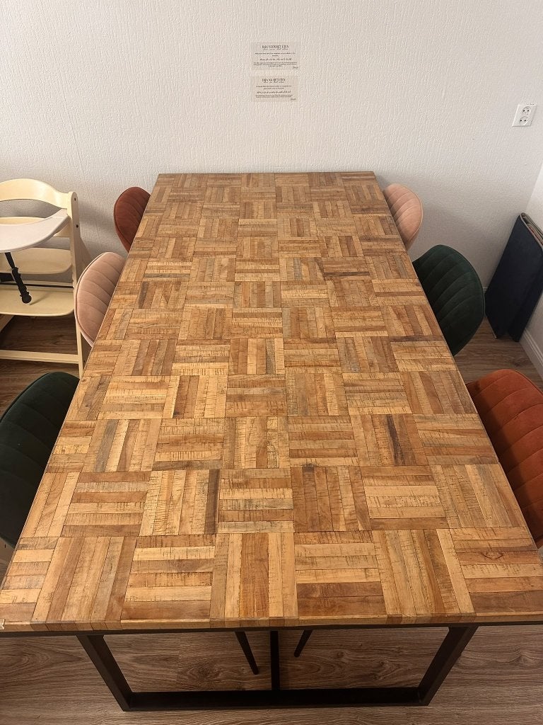 Eettafel Hout, Ophalen, Gebruikt, 200 cm of meer, 50 tot 100 cm