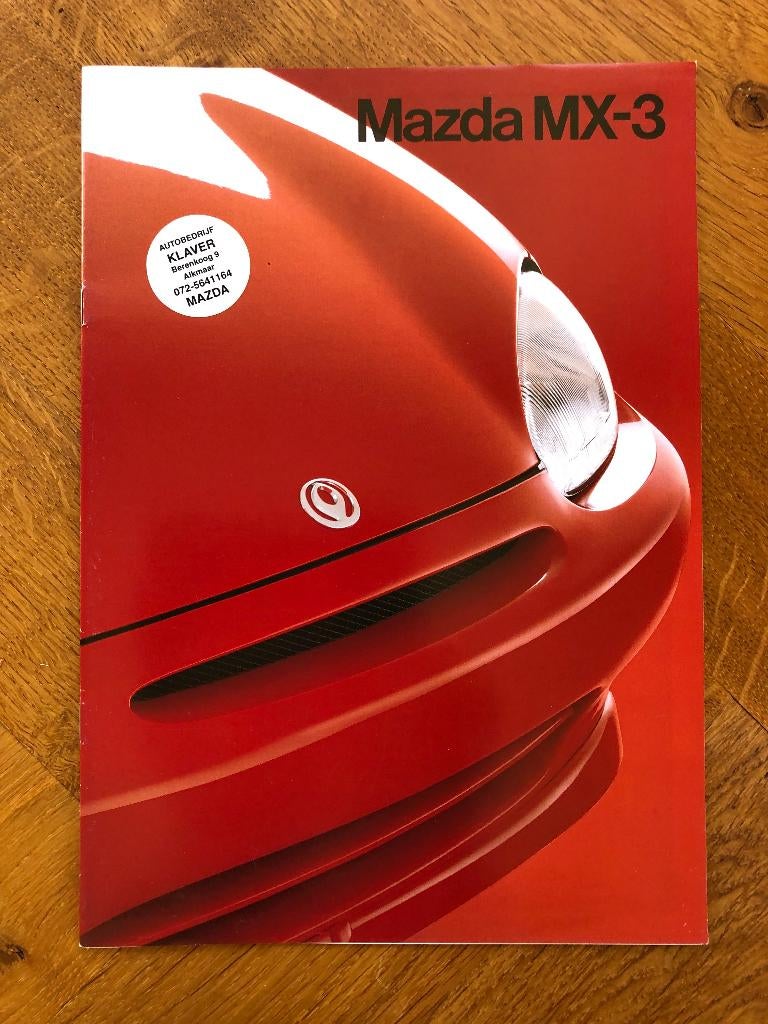 Mazda MX3 folder 1995, Verzenden, Mazda, Nieuw, Mazda