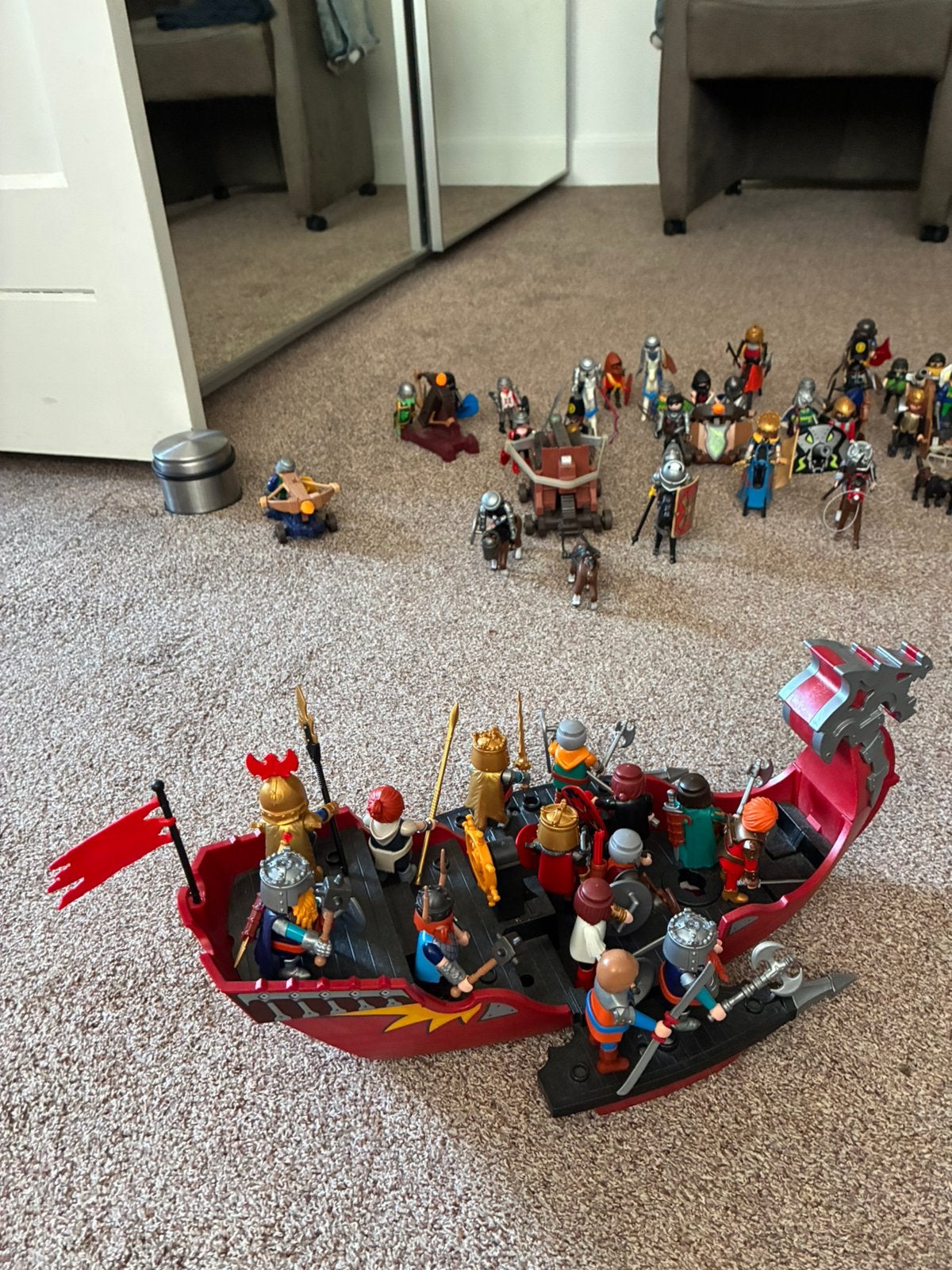 Playmobil schip Vikingen orks ridders poortwachter koets, Ophalen of Verzenden, Zo goed als nieuw