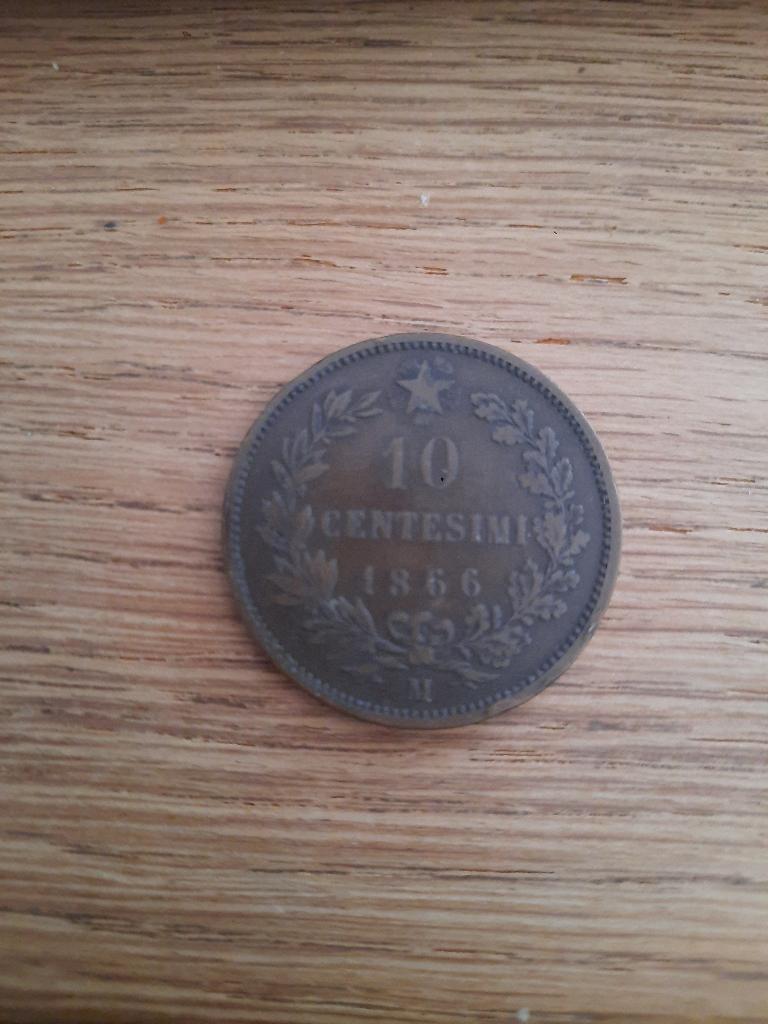 Italie  10 centimes 1866, Ophalen of Verzenden, Italië