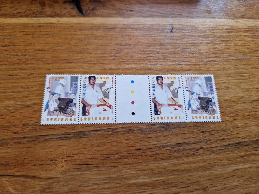 Republiek Suriname postfris brugpaar 965/66 BP A, Ophalen of Verzenden, Postfris, Zuid-Amerika