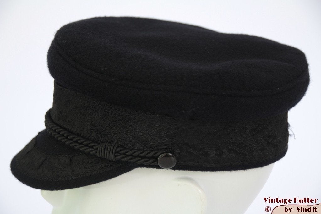 Vintage Kapiteinspet Prinz Heinrich zwart 53 = XXS, Kleding | Heren, Ophalen of Verzenden, Prinz Heinrich, Pet, 57 cm (M, 7⅛ inch) of minder