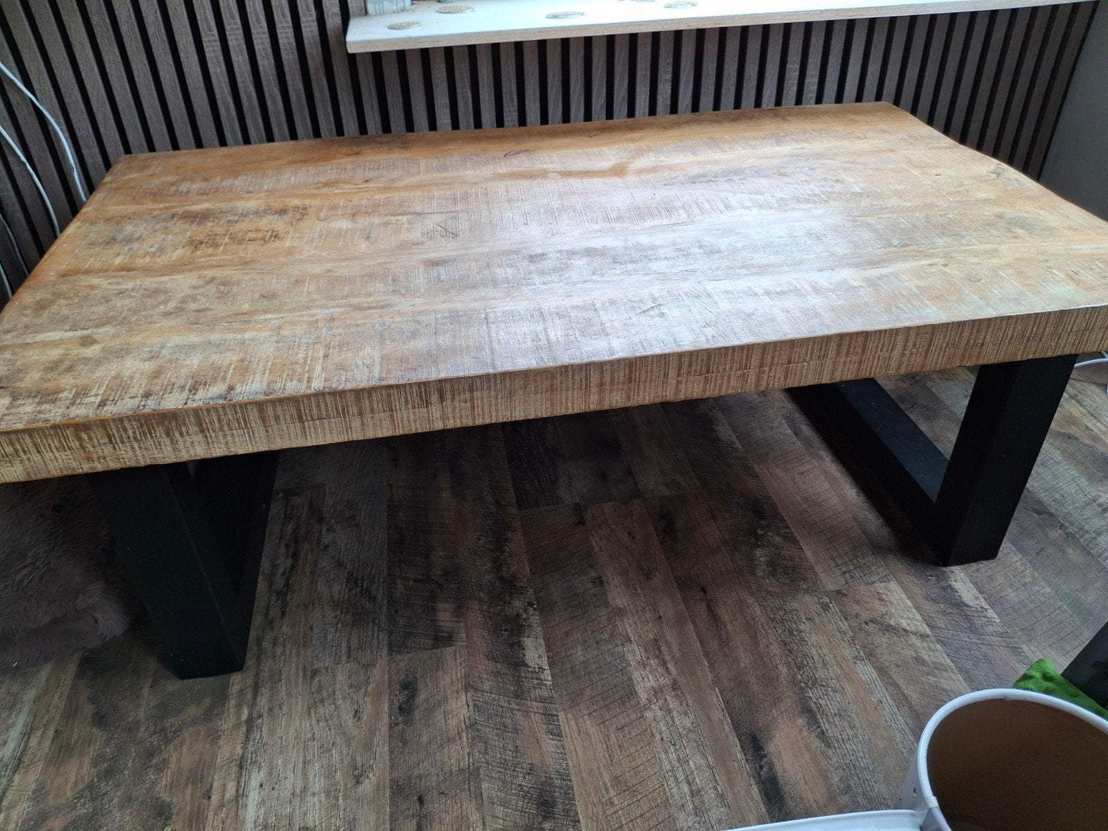 Salontafel mangohout, Ophalen, 100 tot 150 cm, 50 tot 100 cm, Zo goed als nieuw