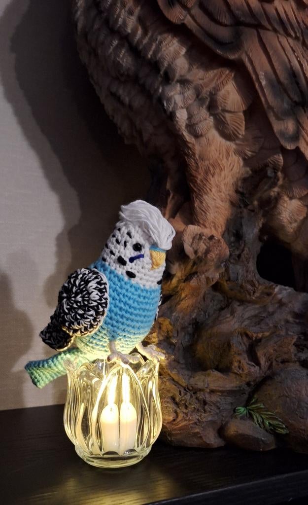 Decoratie Blauwe Parkiet vogel, Ophalen of Verzenden, Nieuw