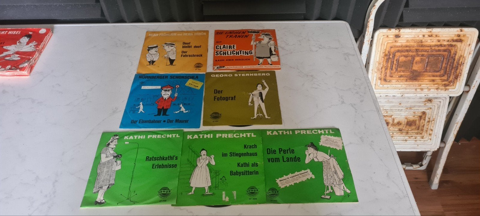 Vintage Duitse Schlager EP's - Herr Fröhlich, Kathi Prechtl, Ophalen of Verzenden, Gebruikt, EP