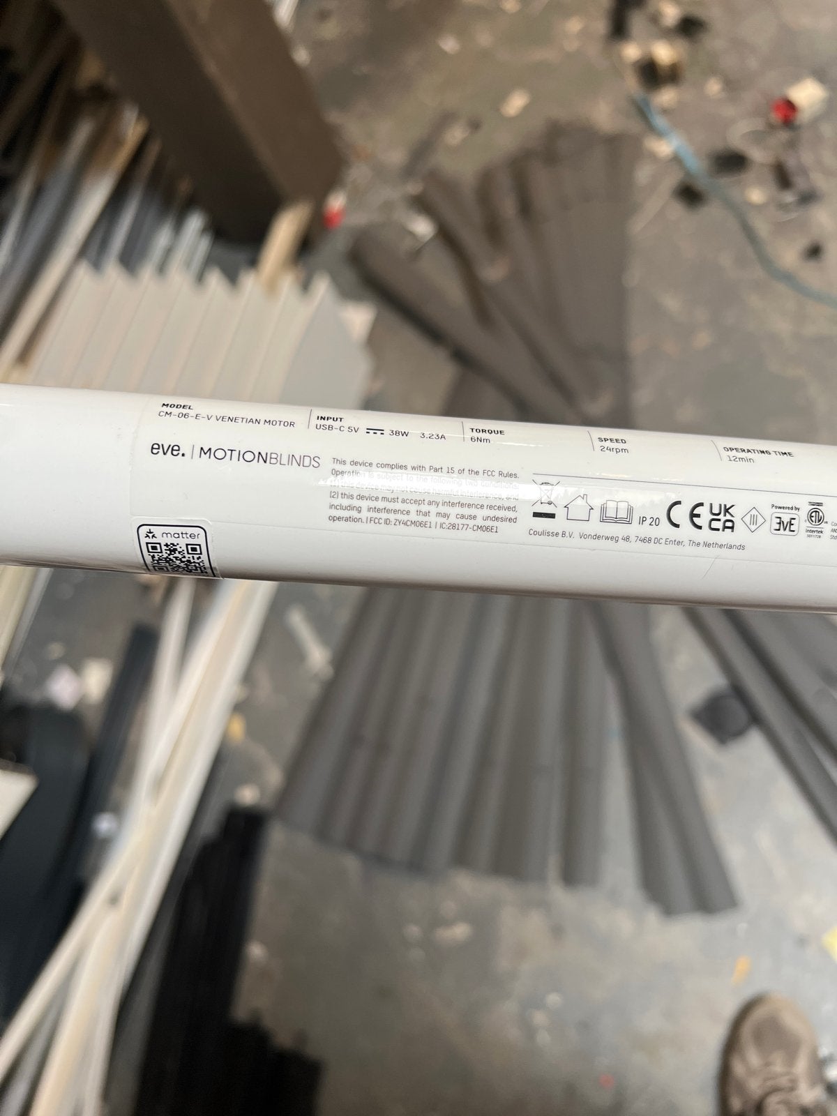 Eve Motionblinds CM-06-E-V Venetiaanse Motor, Huis en Inrichting, Overige merken, Ophalen of Verzenden, Nieuw, Jaloezie