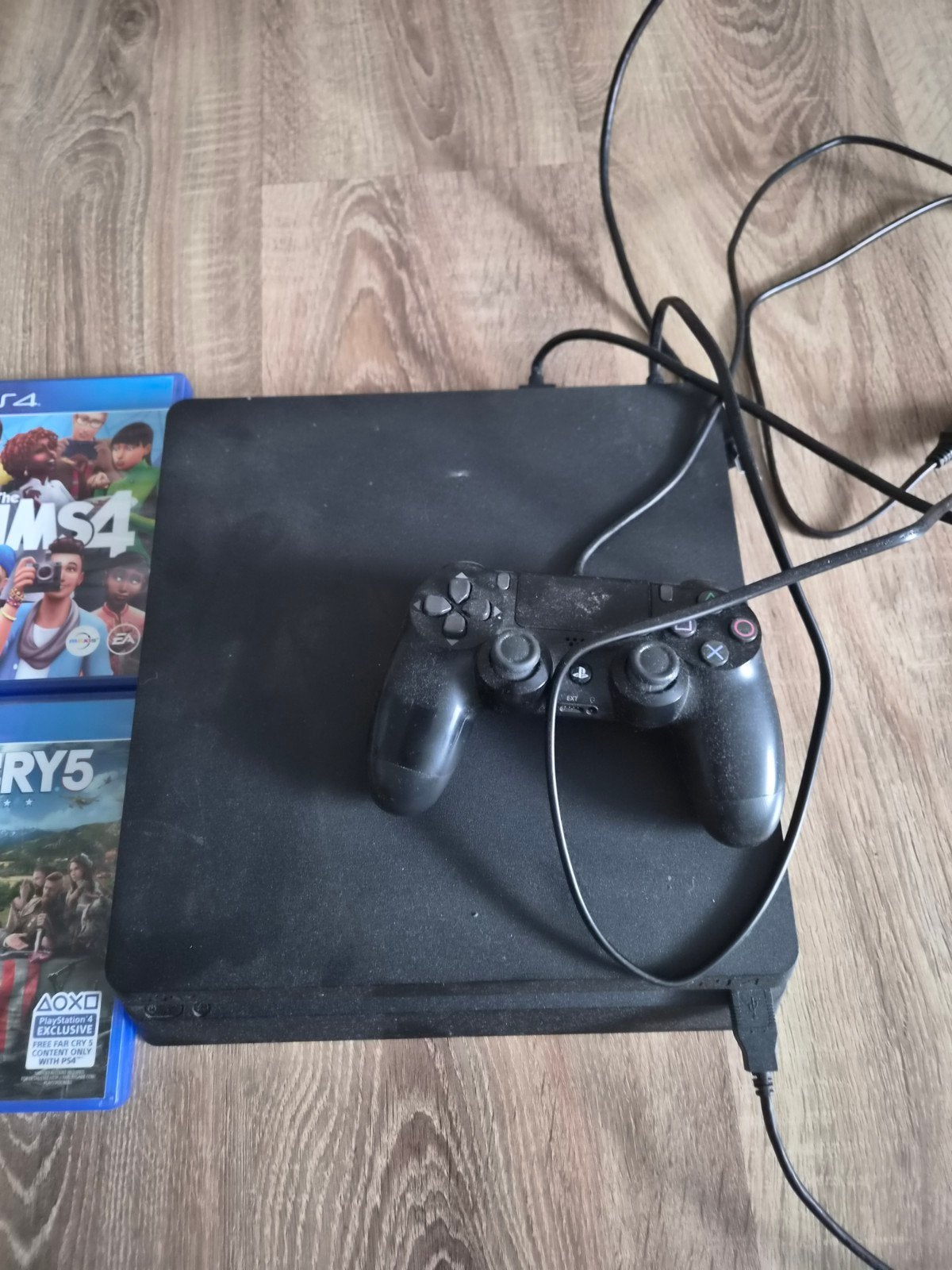 PlayStation 4 Slim met controller en 4 games, Ophalen of Verzenden, Met 1 controller, Slim, 500 GB
