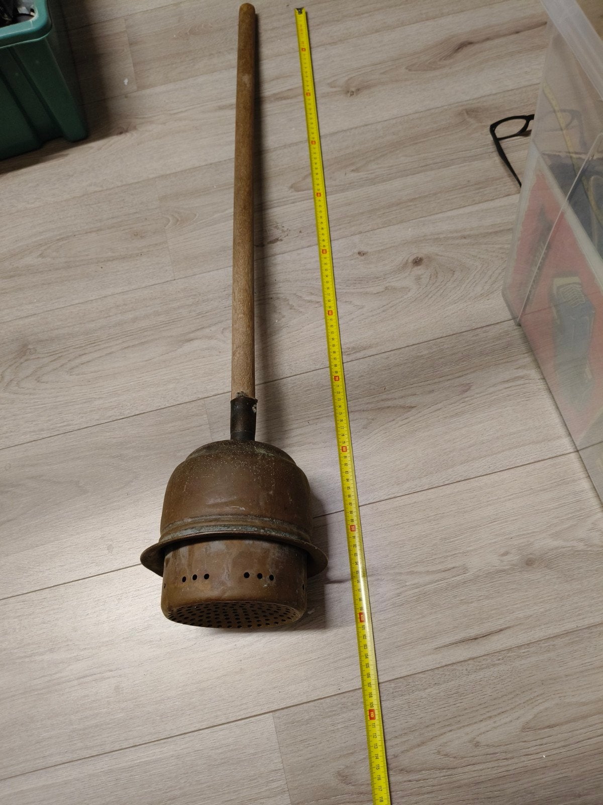 Antieke wasstamper met lange steel, Ophalen of Verzenden