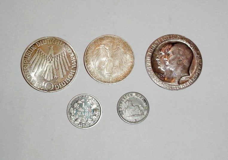 Munten Duitsland Zilver met errors, Ophalen of Verzenden, Duitsland, Setje, Zilver