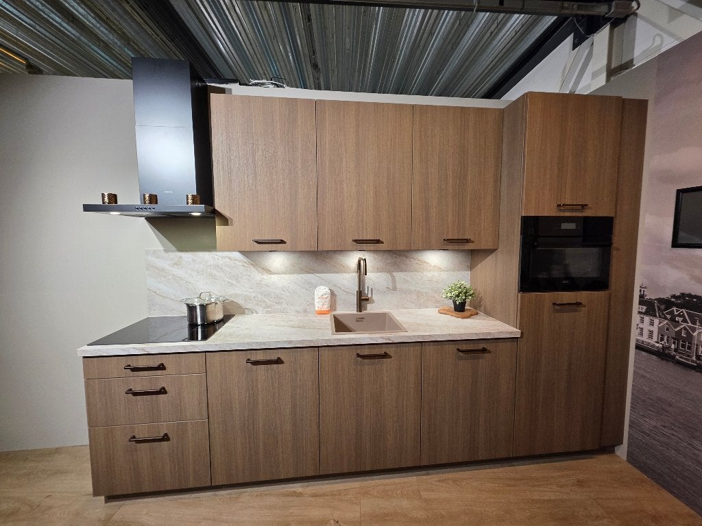Complete Ballerina keuken in Japandi-stijl 3 meter compleet!, Ophalen, Overige kleuren, Nieuw, Enkelwandige keuken