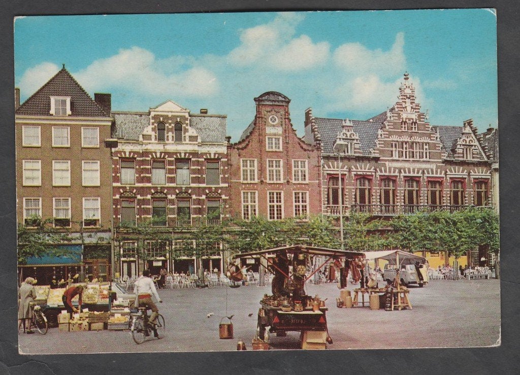 Haarlem Grote Markt weinig kramen Fiets  Gelopen 1989, Ophalen of Verzenden, 1980 tot heden, Gelopen, Noord-Holland
