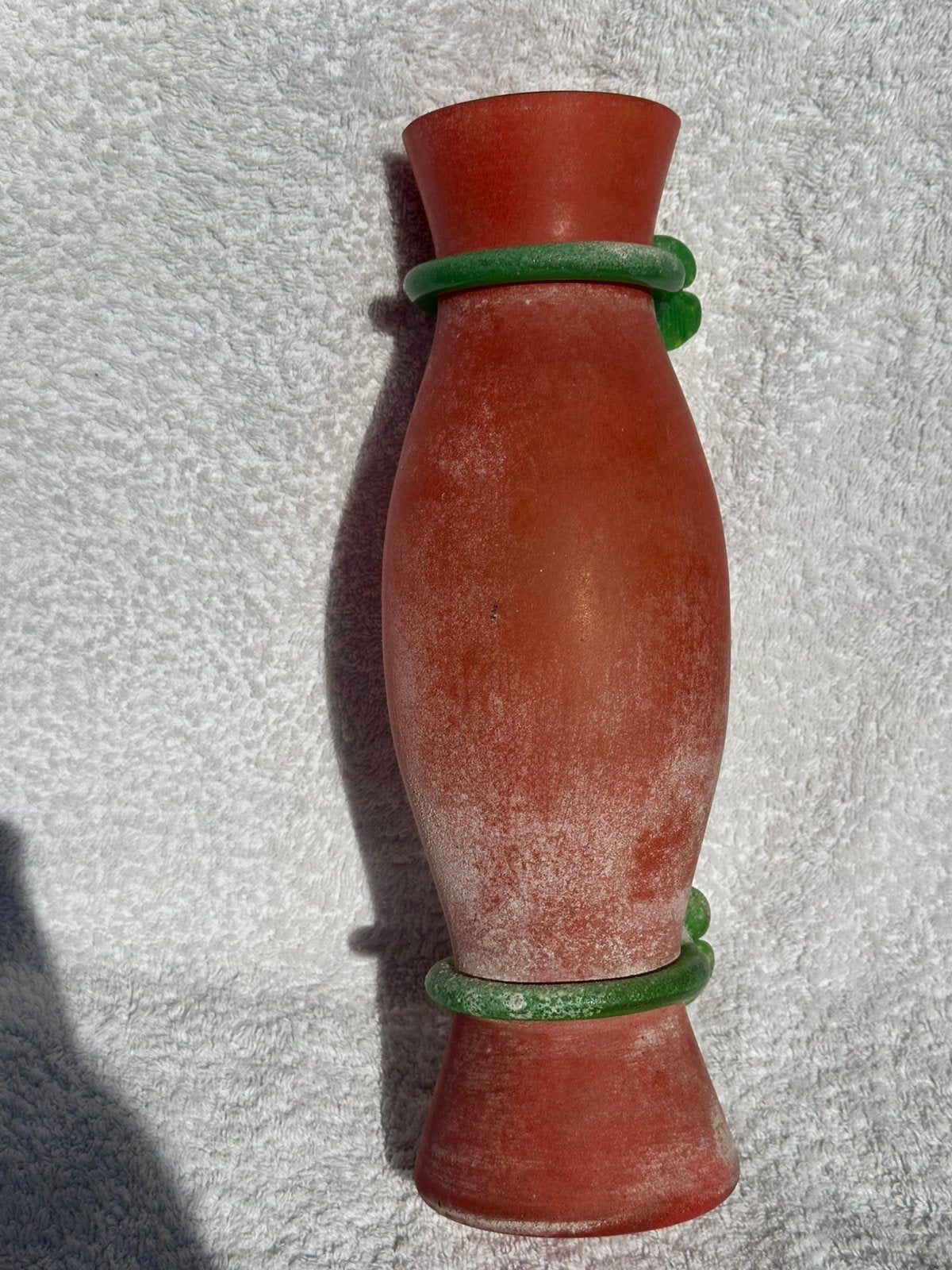Murano Scavo glazen vaas hoogte 31cm Z.G.A.N., Antiek en Kunst, Ophalen of Verzenden